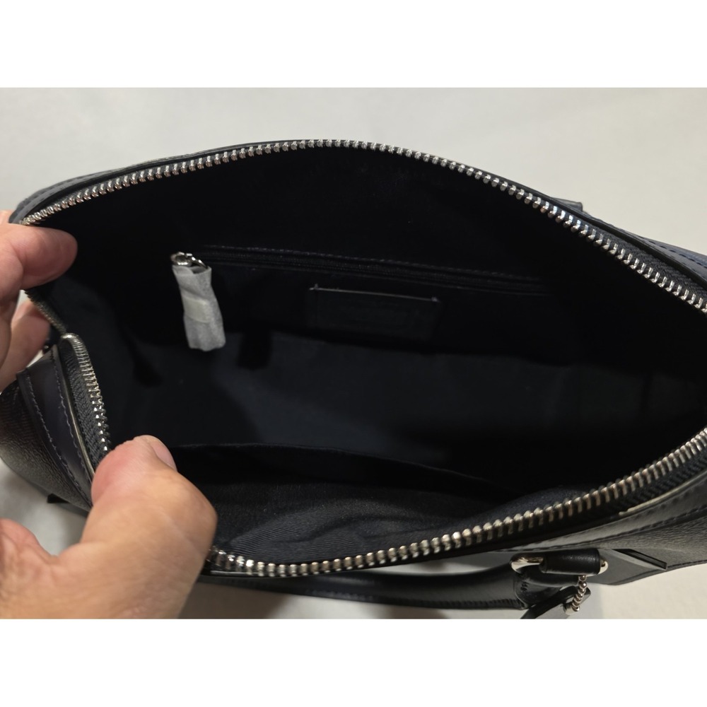 Coach Logo 93987 SV Denim Midnight SVM2Q Women's 2 Handle Purse w Shoulder Strap - Picture 5 of 11